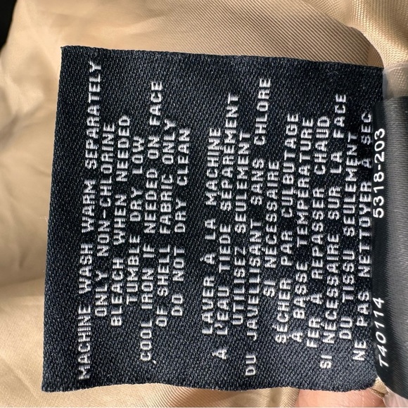 Cole Haan Men's Khaki Button Front Water Resistant Rain Coat Size Medium - Picture 14 of 14